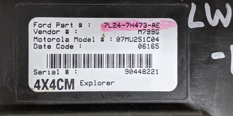 Модуль управления раздаточной коробкой 2007 Ford Explorer Mountaineer TCCM 7L24-7H473-AE - Изображение 2 из 2