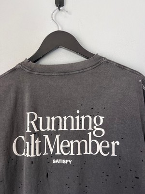 Satisfy Running Cult Member Mothtech Tee - Size Large - Black