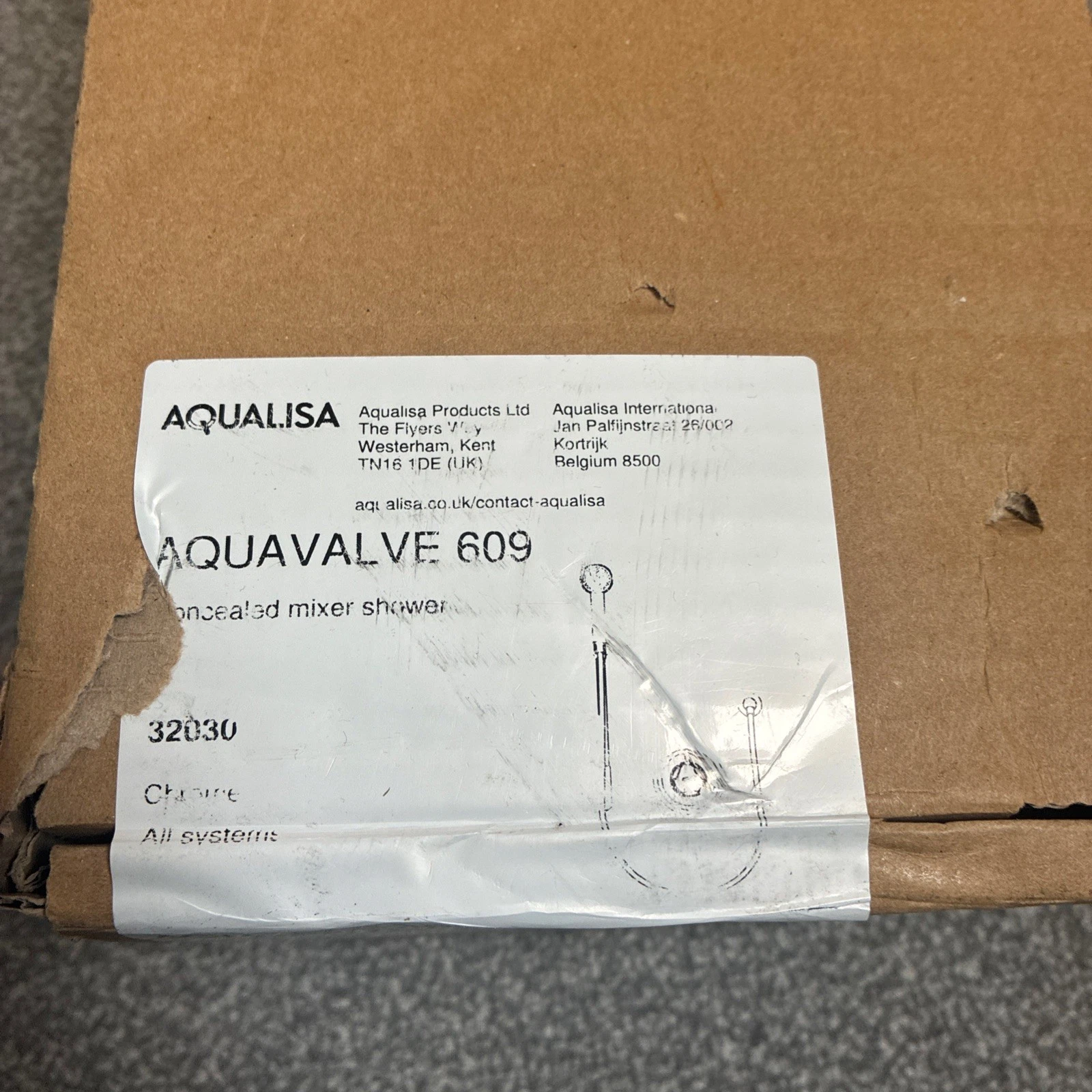 Aqualisa Mixer Shower Aquavalve 609 32030 chrome