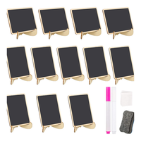 Mini Kreidetafel Tischkarten Platzkarten 12 StüCk Holz Hochzeit Schwarz 9,9X7,4