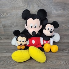 Mickey Mouse Plush Lot of 3 Small Medium Large Toys 28  20  11  Stuffed Animals