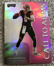 JOE BURROW 2020 Panini Playoff Call to Arms Pink Prizm RC CA-17 Bengals LSU