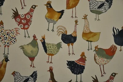 Prestigious HARRIET Fabric -Colour VINTAGE -NEW -Sold by the metre Chickens Hens