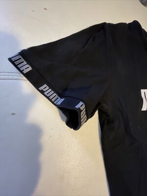 Puma Black T-Shirt Size Medium Puma Sleeve RN 62200 | eBay