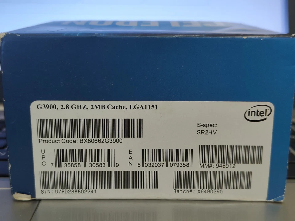 Intel Celeron G3900 2.8GHz 2M Cache LGA1151 BX80662G3900 CPU - Image 2 of 2