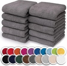 10x Face Cloth 100% Egyptian Cotton Super Soft Flannel High Absorbent Face Towel