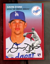 Gavin Stone RC 2023 Topps Chrome Platinum RED 2/5 Anniversary SSP Dodgers
