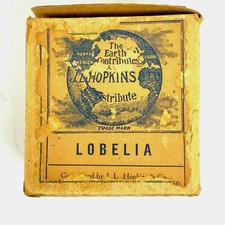 Caja Médica J.L. Hopkins Lobelia Wild Tobacco Quack Medicina Publicidad De Colección