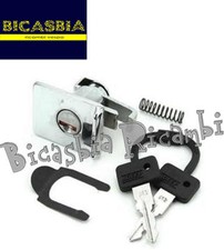 1895 - SERRATURA BAULETTO CROMATA VESPA PX 125 150 200 ARCOBALENO