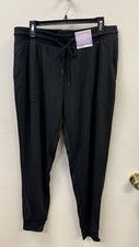 Stars Above Womens Black Jogger Plush Fleece ...
