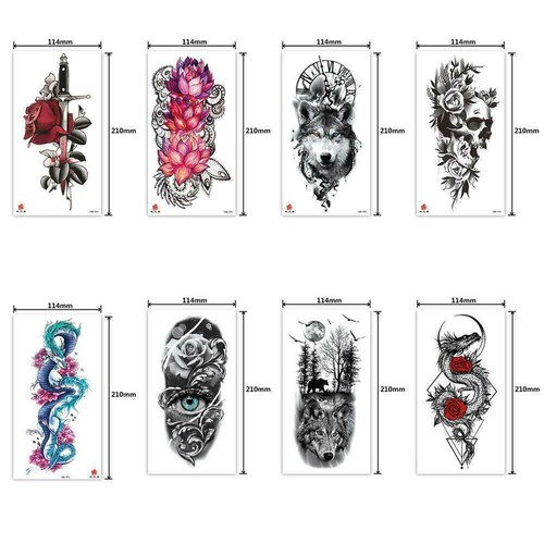 Temporary Tattoos Press on Sticker Fake Flower/Animal Womens Men π⭐ ъ