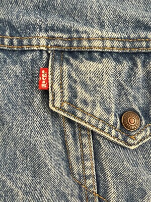 Vintage Levi's Sherpa Lined Denim Jacket Size 42 Excellent Pre