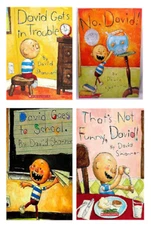 No David, That's Not..., David Gets..., David Goes..by David Shannon 4 Books Set