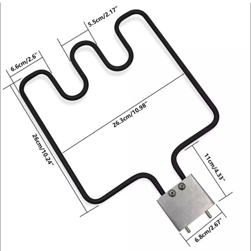 1500 Watts Electric Smoker & Grill Heating Element Replacement Part with Cord - Picture 9 of 12