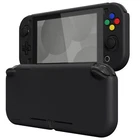 PlayVital Black Hard Protective Case for Nintendo Switch Lite Thumb Grips