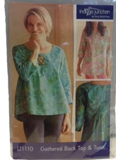 Indygo Junction IJ1110 Gathered Back Top / Tunic Pattern – New Uncut
