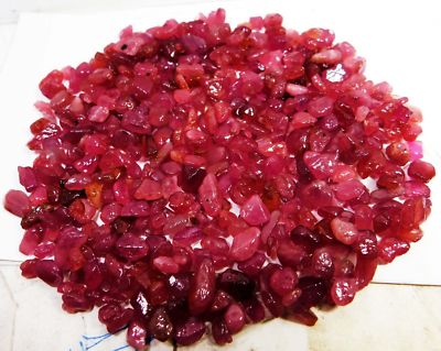 EARTH MINED BEAUTIFUL NATURAL RED RUBY BURMA ROUGH GEMSTONE LOT ~