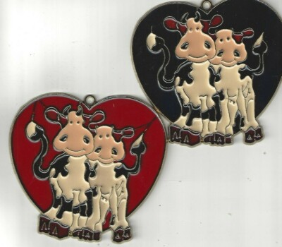 Cow Suncatcher w/Suction cup Red or Black Available (New Old Stock)