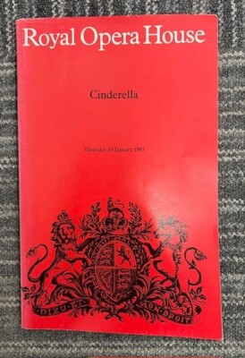 Cinderella Royal Opera House Programm 1983