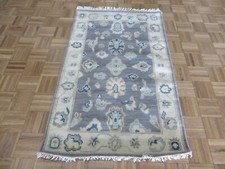 3'1 X 4'10 Hand Knotted Gray Modern Oushak Oriental Rug G13966