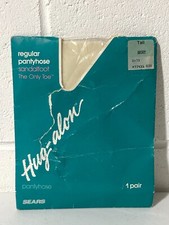 Sears Hug-alon Vintage Tall Ivory Regular Pantyhose Day Sheer NEW MADE IN USA