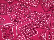 Fabric cotton Pink Bandana 44" X 36" No:83