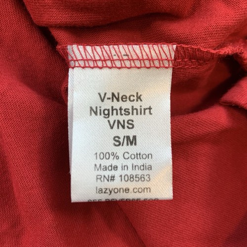 NWT Lazy One Moosletoe V-Neck Nightshirt Women’s S/M Red Christmas Holiday PJs - Picture 12 of 12