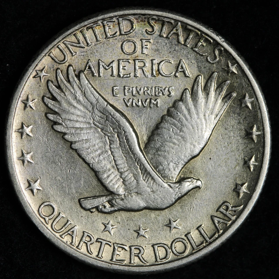 1926 Standing Liberty Silver Quarter AU+ E178 RONP - Image 2 of 2