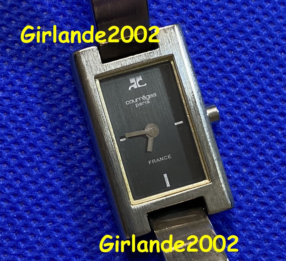 90s Vintage Courreges Paris watch France Square Lady 