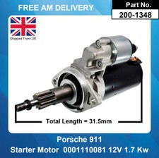 Starter Motor For Porsche 911 3.6 Carerra RS 964 1991-1993 3600ccm 64.03