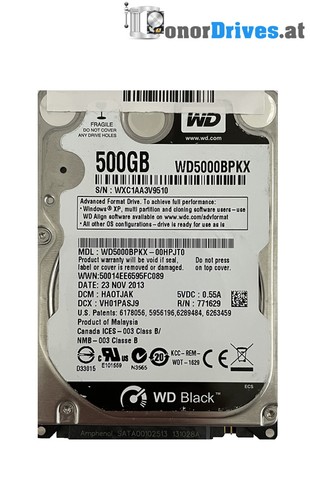 Western Digital WD5000BPKX-00HPJT0 - 500 GB - SATA - Pcb 2060-771629-006 Rev. A*