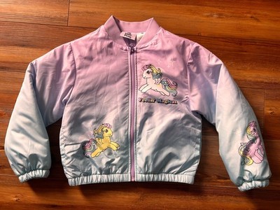My Little Pony Ombre Bomber Jacket Coat 7/8 7 8 Rainbow Unicorn Purple Pink