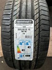 1X 255-40-19 96W Continental  ContiSportContact5 SSR * RSC Runflat,New,DOT:2013