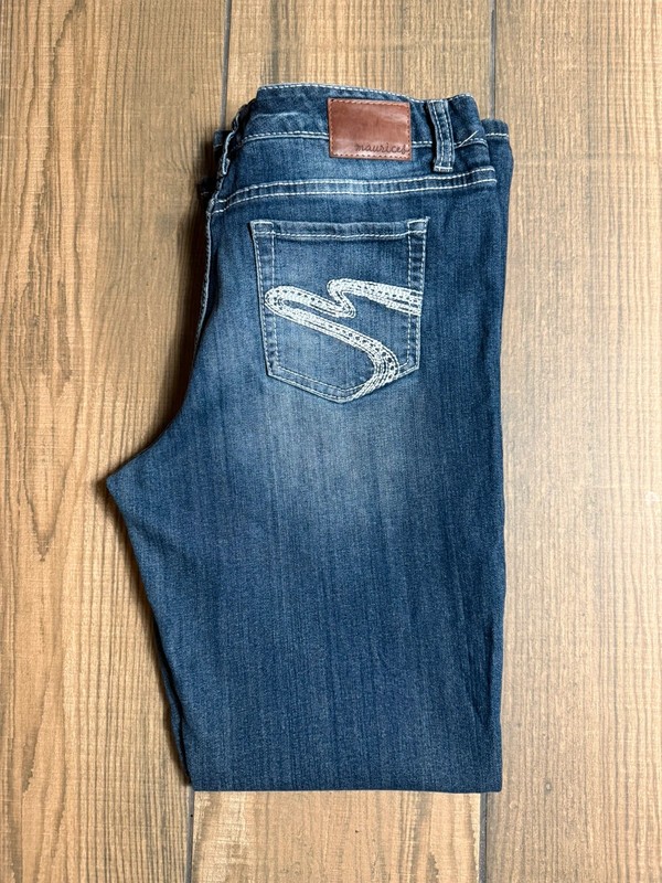 Y2K ladies jeans size 14/16 embroidered pockets boot cut image 7