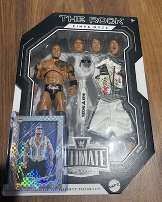 Mattel WWE Ultimate Edition The Rock 2024 Action Figure w/ Topps