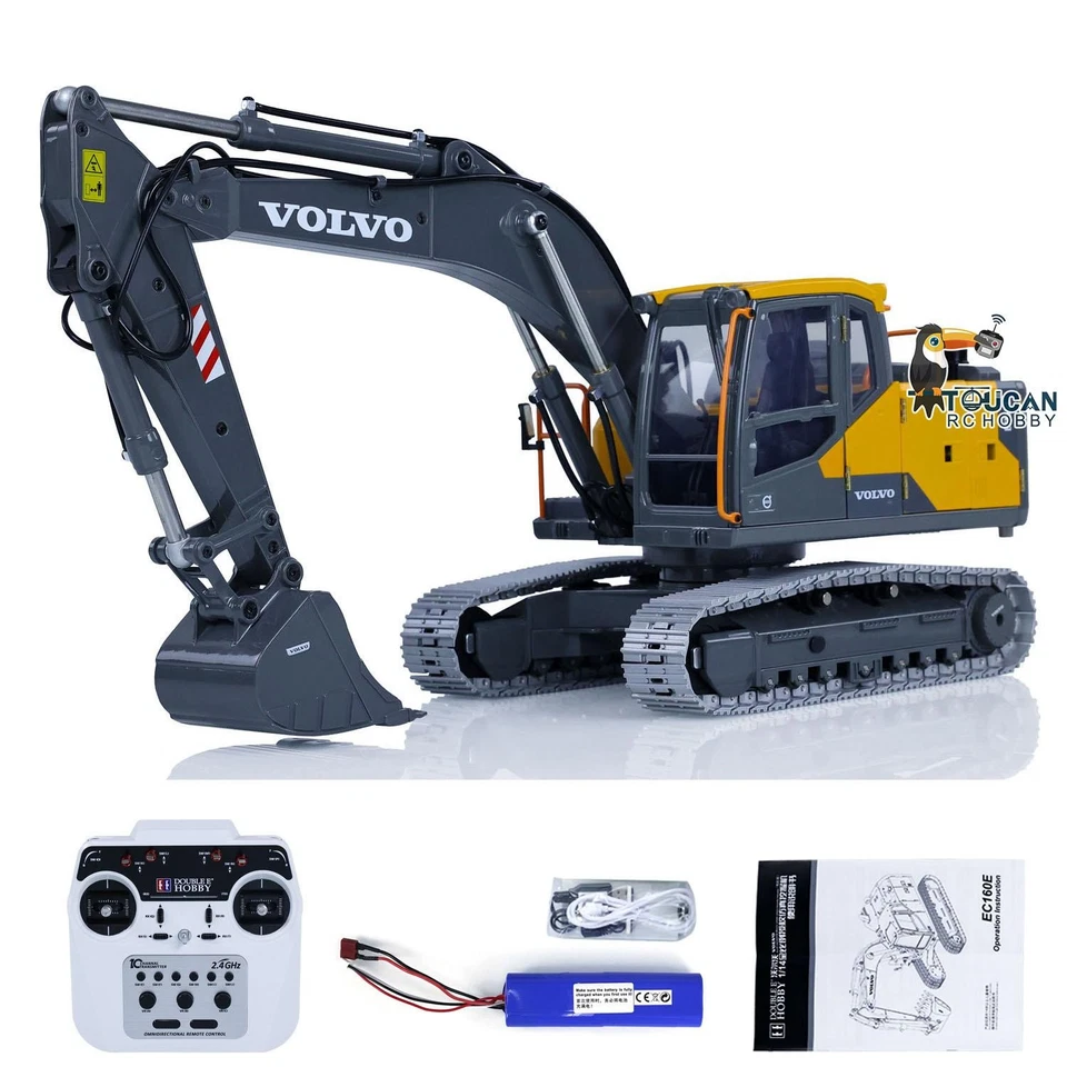 1:14 RC Excavator DoubleE E010 EC160E Full Metal Alloy Engineering Vehicle Toys - Image 3 of 4