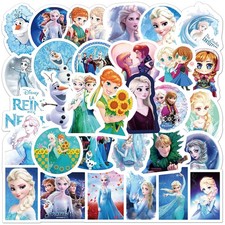 50PCS Frozen Stickers for Kids Girls Water Bottles Laptop Blue