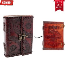100 Genuine Leather Journal 7x5  Handmade Writing Notebook200Page Free Combo set