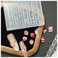 3D Strawberry Nail Mold Silicone Tools Nails Small to Medium,