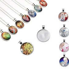 DAHI Bezel Pendant Trays for Jewelry Making DIY Round Pendant Tray Charm Beze...