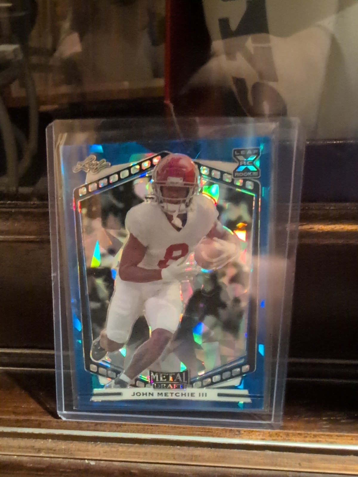 John Metchie Leaf Pro Set Draft Metal #JM1 Blue Crystal