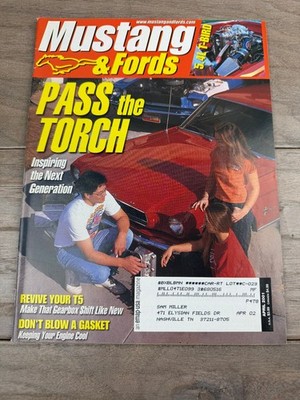 Mustang & Fords Magazine April 2001 Pass the Torch Classic Car Hobby