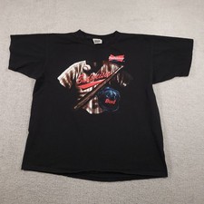 Vintage Budweiser Shirt Mens XL Black Baseball Beer Promo Holoubek USA 1995 90s