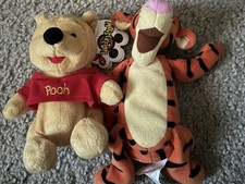 Disney Winnie The Pooh 8"  Tiger 9" Mini bean bag Plush toys w/tags