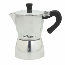 Tognana Grancucina, Caffettiera Moka, 2 Tazze, Mirror-Alluminio, Grigio