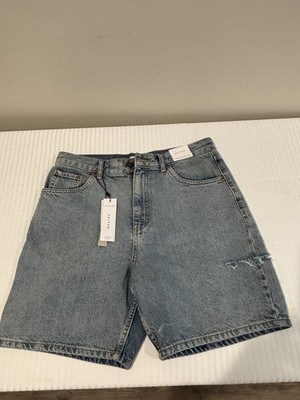 Topshop Womens Size 8 Distressed Denim Jeans Shorts Editor NWT