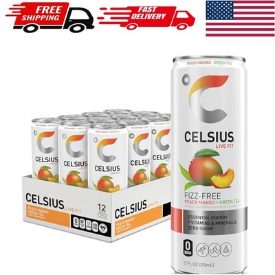 Peach Mango Green Tea Energy Drink: 12-pack of Non-Carbonated Refreshment