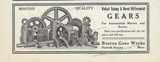 1910 AD Boston Gear Works MA Helical Timing & Bevel Differential Gears Autos