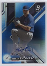 2019 Bowman Platinum Wal-Mart Top Prospects Blue Foil Keegan Thompson Auto 2s2
