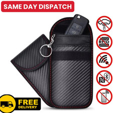 Car Key Signal Blocker Faraday Pouch Case - Fob Keyless RFID Blocking Cage UK
